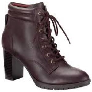 Women’s Style & Co. Brown Faux Leather Laurellee Dress Booties Size 8.5 US!